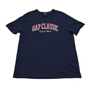 Gap Men's Gap Classic Graphic T Shirt Navy Blue Size XL 23‎ x 29